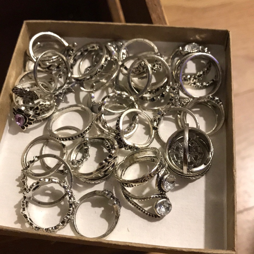 Silver Set of Rings